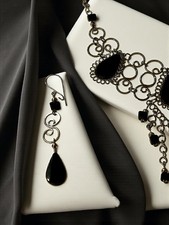 Black gemstone necklace for sale  Bronx