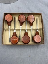 Usado, CONJUNTO DE FERRAMENTAS DE GOIVAGEM VINTAGE BROOKSTONE 6 PEÇAS ESCULTURA EM MADEIRA DE PALMA comprar usado  Enviando para Brazil
