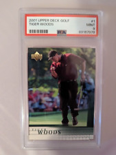 2001 Tiger Woods Upper Deck cartão de golfe #1 PSA classificação perfeito 9 cartão de novato, usado comprar usado  Enviando para Brazil