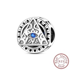 Pulsera MULA de plata esterlina 925 maciza hágalo usted mismo dije circonita cúbica pirámide y ojo para mujer segunda mano  Embacar hacia Mexico