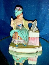 Estatueta provincial francesa vintage Boudoir vitoriana em pó espelho ❤️sj3j comprar usado  Enviando para Brazil