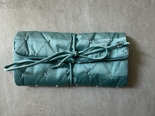 Turquoise silky fabric for sale  MALDON