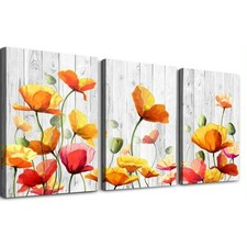 Piece floral canvas for sale  Reading