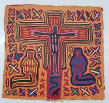 ﻿Painel de arte popular vintage tradicional Kuna Mola 40x41cm comprar usado  Enviando para Brazil