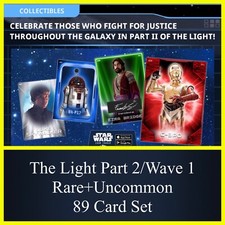 THE LIGHT PART 2/WAVE 2 RARO+POCO COMÚN 89 CARTAS SET-TOPPS STAR WARS CARD TRADER segunda mano  Embacar hacia Mexico