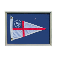 Bandeira emoldurada Corinthian Yacht Club of Philadelphia Burgee com broche comprar usado  Enviando para Brazil