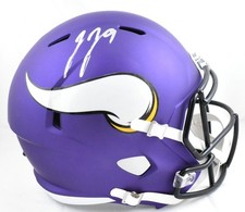 Capacete de velocidade Vikings F/S autografado por JJ McCarthy - Beckett com holograma *Prata comprar usado  Enviando para Brazil
