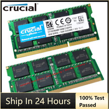 Crucial 8 GB DDR3L 1600 MHz 204 pines memoria Sodimm PORTÁTIL RAM PC3L-12800 LOTE DDR3L segunda mano  Embacar hacia Argentina