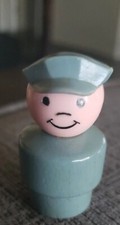 1971 Mattel caminhão de reboque de madeira motorista Fisher Price corpo de madeira tampa cinza comprar usado  Enviando para Brazil