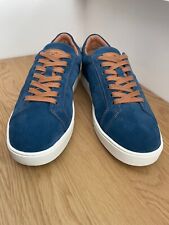 Tênis/sapatos masculinos SANTONI jeans camurça azul/feito na Itália/43EU/10US comprar usado  Enviando para Brazil