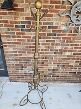 Suporte para chapéu de árvore vintage alto latão piso art déco década de 1920, usado comprar usado  Enviando para Brazil