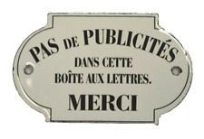 Enamel plaque ads d'occasion  Expédié en Belgium