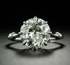 Anello di fidanzamento solitario 3,25 ct diamante tondo oro bianco 14 kt misu... comprar usado  Enviando para Brazil