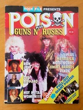 Usado, Rock File apresenta revista POISON PLUS GUNS N' ROSES 1989 Metallica Bon Jovi comprar usado  Enviando para Brazil