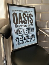 Oasis poster framed for sale  MANCHESTER