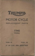 Triumph illustrated parts for sale  BATLEY