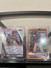 2021 Bowman Chrome Keoni Cavaco 24/25 laranja cintilante Bowman autografado Minnesota Twins comprar usado  Enviando para Brazil