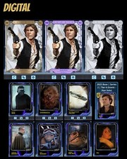 Juego de 10 cartas ICONIC HAN SOLO SR/R/UC/FORCE LIGHTNING Topps Star Wars Card Trader segunda mano  Embacar hacia Mexico