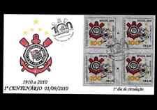 selo de tecido sintético futebol Brasil Corintians 2010 Mi 3834, Yt 3119 RHM C-3028 comprar usado  Brasil 