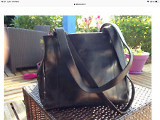 Sac cuir noir d'occasion  Nantes-