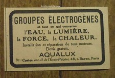 1921 aqualux generator d'occasion  Expédié en Belgium