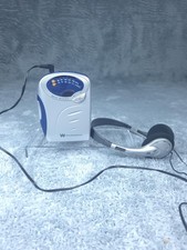 Usado, Fones de ouvido White-Westinghouse toca-fitas rádio AM FM Bass Boost prata azul comprar usado  Enviando para Brazil