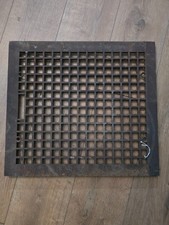 Usado, Grelha de piso de ferro fundido antiga grelha de parede ventilação REGISTRO DE CALOR 20"x16" (exterior) comprar usado  Enviando para Brazil