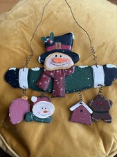 Wooden christmas snowman for sale  NOTTINGHAM