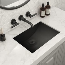 Pia de banheiro retangular Ruvati 18 x 12" Gunmetal preta – RVH6110BL REFRB comprar usado  Enviando para Brazil