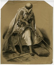 Antique drawing orientalist for sale  USA