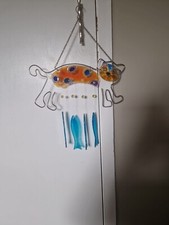 Glass cat windchime for sale  FALKIRK