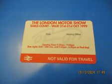 Ingresso 1999 London Motor Show Earls Court - British Railways comprar usado  Enviando para Brazil