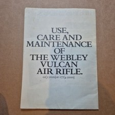 Webley vulcan care for sale  WEST BROMWICH