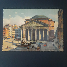 Cartolina roma pantheon usato  Milano