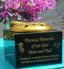 Memorial De Granito Personalizado Vaso Pote De Túmulo Titular da Flor Vaso Túmulo Cemitério comprar usado  Enviando para Brazil