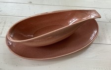 Russel Wright American Vintage Salmon/Coral Gravy Boat/Underplate Steubenville comprar usado  Enviando para Brazil