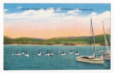 Explorer Scouts desfrutando dos caiaques em Pine View Lake, Utah ca.1940's comprar usado  Enviando para Brazil