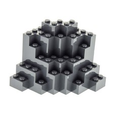 1x panele skalne Lego 8x8x6 nowe ciemnoszare góra kamień zamek rycerski 6138752 2396 na sprzedaż  Wysyłka do Poland
