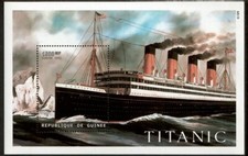 Guiné-Conacri 1998 - Navios Titanic - Folha de selo de lembrança - MNH, usado comprar usado  Enviando para Brazil