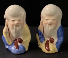 Antigo Coventry Shou Xing Shoe Lao "God of Longevity" Salt & Pepper Shakers EUA comprar usado  Enviando para Brazil