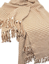 Cobertor - Tan & White Check - Algodão Houndstooth - 50 x 60 pol comprar usado  Enviando para Brazil