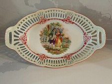 Tigela de frutas oval de porcelana alemã antiga com alças - NUMERADA, usado comprar usado  Enviando para Brazil