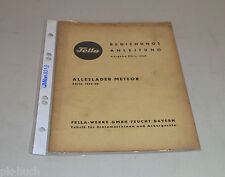 Instrucciones Servicio Fella Alleslader Meteoro Salida/Stand März 1960 comprar usado  Enviando para Brazil