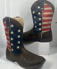Usado, Roper bandeira americana masculina 9,5 marrom EUA biqueira quadrada estrelas e listras comprar usado  Enviando para Brazil