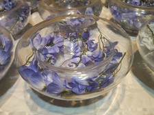 Glass bowls flowers for sale  HALIFAX
