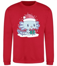 Christmas axolotl sweatshirt for sale  PONTYPRIDD