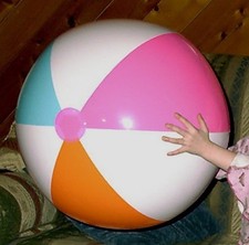 RARO Vintage 30" BOLA DE PRAIA INFLÁVEL SUNTASTIC Vinil Brilhante DIVERTIDO Brinquedo de Festa na Piscina comprar usado  Enviando para Brazil