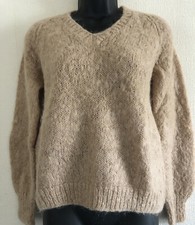 Hand knitted beige for sale  BLAENAU FFESTINIOG