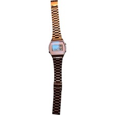 Relógio digital feminino Casio B640W ouro rosa iluminador retrô 5BAR WR  comprar usado  Enviando para Brazil