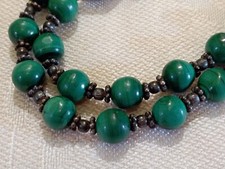 Collier perles malachite d'occasion  Saint-Amand-les-Eaux